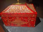 Antique Burmese Gilded Moulded Sadaik Carved Manuscript Chest  19th Century 