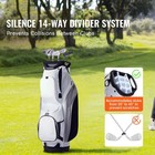 Golf Cart Bag 14 Way Organizer 36in 13 Pockets Premium Nylon With Dust Cover