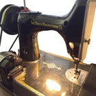 1951 Singer Featherweight 221 Sewing Machine Centennial Blue Badge