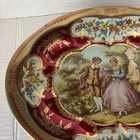 Vtg Daher Decorated Ware Asian Scene Oval Tin Bowl Made In England 12 5 x9 25  R