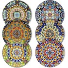 Bohemian Ceramic Plates Set Dishwasher Safe Multi-purpose Home Decor Gift New