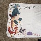 Woodland Baby Monthly Weekly Milestone Blanket Animals Growth 58    X 40    Forest
