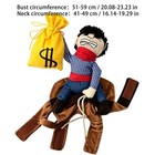 Dog Cowboy Robber Rider Costume Pet Funny Riding Outfit Halloween Party Cosplay