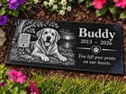Custom Stone Memorial Grave Marker Granite Plaque Human Headstone Dog