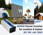 1000w Pure Sine Wave Power Inverter Dc 12v To Ac 120v Power Converter 2000w Peak