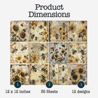36 Sheets 12x12 Scrapbook Paper   Scrapbooking Cardstock   Decorative Craft P   
