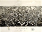 1880 O h  Bailey Original Medford Ma Bird   s-eye View Lithograph     Promo Map
