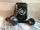 Vintage Stromberg Carlson Rotary Dial Phone Wall Mount Black Art Deco Telephone