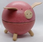 Plan Toys Pink Piggy Bank Original 2017 Model W eyes  As Is