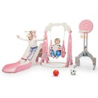 5 In 1 Toddler Slide And Swing Set  Indoor And Outdoor Slide Playground For Kids