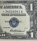1-1957 One Dollar   1  Star Note -xf-au Star - Silver Certificate    999 Silver