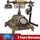 Antique Telephone Desk Phone European Style Old Fashioned Rotary Dial Phone