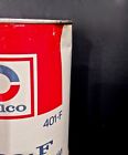 Vintage Delco Transmission Fluid Metal Advertising Sign Oil Can Nice