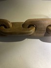 Hand Carved Wooden Chain Sculpture 29 Inches