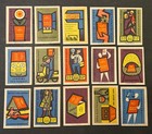 Travelstamps  Czechoslovakia Matchbox Labels - Lot Of 15 Never Hinged