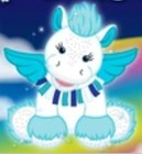 Webkinz Sapphire Pegasus Rare White Blue Horse   Virtual Code Sent Via Message