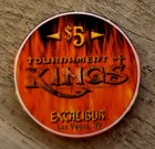  5 Excalibur Tournament Of Kings Dragon Knight Casino Chip - Las Vegas  Nevada