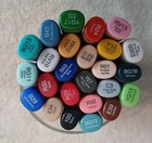 Copic Sketch Markers Dual Tip Lot Of 25   New  Various Colors With No Duplicates