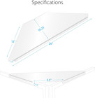 Prox Xf-cswx2 Universal Set Of Aluminum Corner Shelves For Dj Facades White Fini