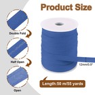 55 Yards Double Fold Satin Bias Tape 1 2 Inch Bias Binding Tape  Dark Blue