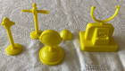 Vintage 1970s Marx Galaxy Command Playset Yellow Accesssories