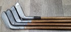 4 Antique Vintage 1920 s Aluminum Mallet Hickory Wood Shaft Golf Putters