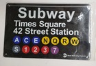 Licensed Heavyduty Metal Sign Nyc Times Square 42nd Street Subway New York City