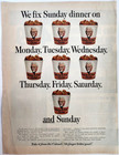 Kfc Colonel Sanders Kentucky Fried Chicken Sunday Dinner 1967 Magazine Print Ad