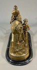 Vtg Delaware Park Bronze Horse Statue Sculpture Equestrian Jockey Marble Base