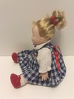 Vtg 1996 Eden Plush Doll Vinyl   Cloth Original Clothes  Blue Plaid Dress 15 