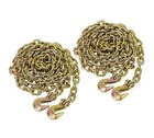  2 Pack  New 3 8 x20  Grade 70 Transport Chain Made In Usa  With G70 Grab Hooks