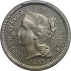 1887 6 3cn Nickel Three Cent Proof Pcgs Pr-66 Cac