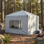 Aoodor 10 x10  Pop Up Canopy Tent Portable  Shade Canopy With Sidewall-gray