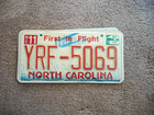 North Carolina First In Flt      License Plate Buy All States Here Free Shipping