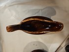 Vintage Large Hull Pottery Brown Drip Glaze Oven Proof Usa Gravy Server boat