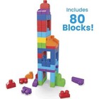 Mega Bloks Big Building Bag Toy Block Set  80 Blocks   Blue For Child 1y 