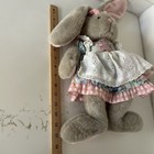 Vintage Commonwealth Bunny Rabbit Plush Easter 1992 Gingham Dress Stuffed Animal