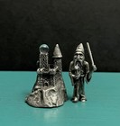 Image Pewter Wizard Magic Wand Crystal Ball Castle Mini Figurines Lotr Got Rpg