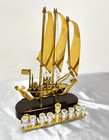 Jewish Pirate Ship Menorah   Brass Candle Stand Tall 11 8    Hanukkah Menorah