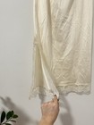 Vintage Sheer Ivory Nylon Skirt With Lace