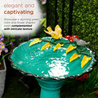 Ors112gn Vintage Metal Pedestal Birdbath With Stand Shallow Bird Bath Bowl For O