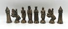 Vintage 1950 s Charlemagne Chess Set - Plated Pewter Pieces