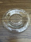 Vintage Clear Etched Glass Saucer Cornflower Floral Vine Plate 6 5 