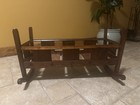 Antique Dark Wooden Doll Cradle Early 1900   s  Great Condition
