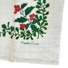 Vintage Linen Kitchen Tea Towel Christmas Madeleine Favre Poinsettia Red Green