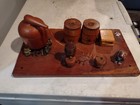 Large Vintage Folk Art Souvenir Wood Carved Moonshine Still