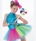 Weissman Sweet Escape 8751 Sz Sc 6 6x Girls Dance Costume Tutu Dress   Bow Candy