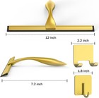 All-purpose Stainless Steel Shower Squeegee For Doors 12 Inch  Golden 