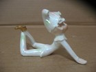 Vtg Lefton Pixie Elf Iridescent White  305 With Damage