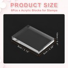 Acrylic Stamp Block  6 Pack Clear Stamping Block Mountings  3 1  X 2 4 